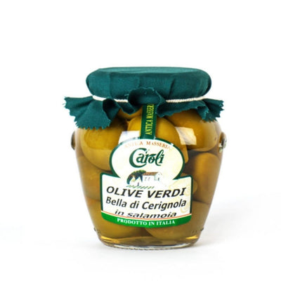 Olive  verdi “Bella di Cerignola” in salamoia Caroli vendita online a prezzi competitivi su www.finetaste.it