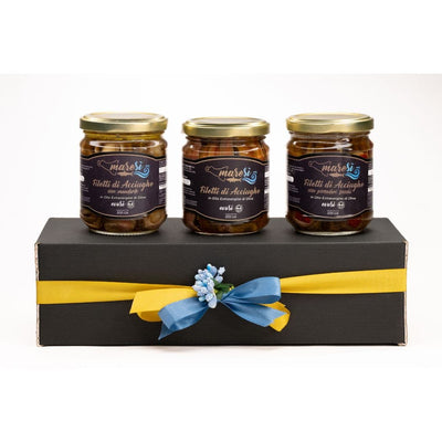 Evo Sicily – Gift Box Maresì Tris di Acciughe vendita online a prezzi competitivi su www.finetaste.it