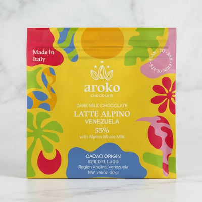 AROKO CHOCOLATE - Latte Alpino, Cioccolato Latte Scuro 55% vendita online a prezzi competitivi su www.finetaste.it