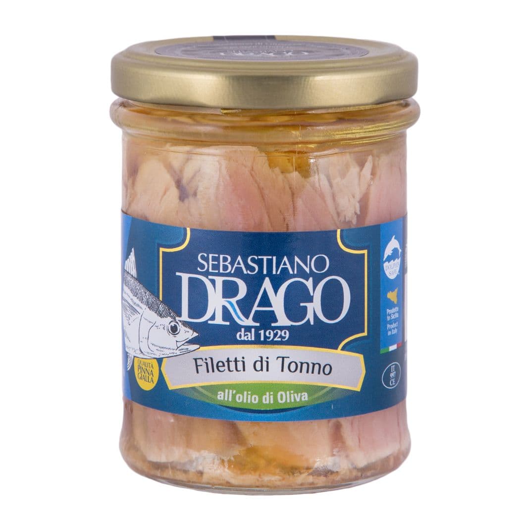 Drago Sebastiano - Filetti di tonno in olio di oliva gr 200 vendita ...