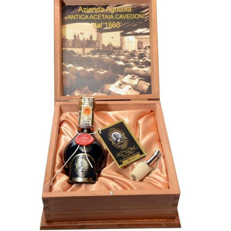 Acetaia Cavedoni - Aceto Balsamico TRADIZIONALE di Modena DOP EXTRAVECCHIO (100 anni) box 2 vendita online a prezzi competitivi su www.finetaste.it