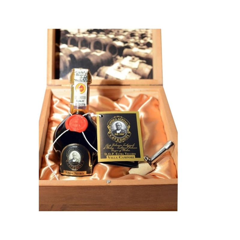 Acetaia Cavedoni - Aceto Balsamico TRADIZIONALE di Modena DOP EXTRAVECCHIO (50 anni) box1 vendita online a prezzi competitivi su www.finetaste.it