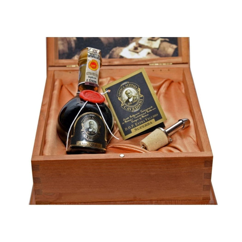 Acetaia Cavedoni - Aceto Balsamico TRADIZIONALE di Modena DOP EXTRAVECCHIO (80 anni) fronte vendita online a prezzi competitivi su www.finetaste.it