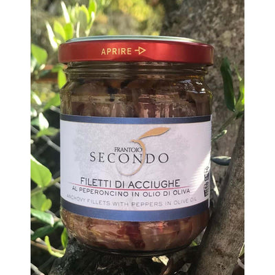 Frantoio Secondo – Filetti di acciughe piccanti sott’olio di oliva vendita online a prezzi competitivi su www.finetaste.it