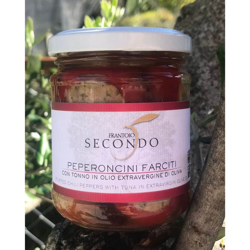 Frantoio Secondo – Peperoncini farciti con tonno in olio extravergine di oliva vendita online a prezzi competitivi su www.finetaste.it
