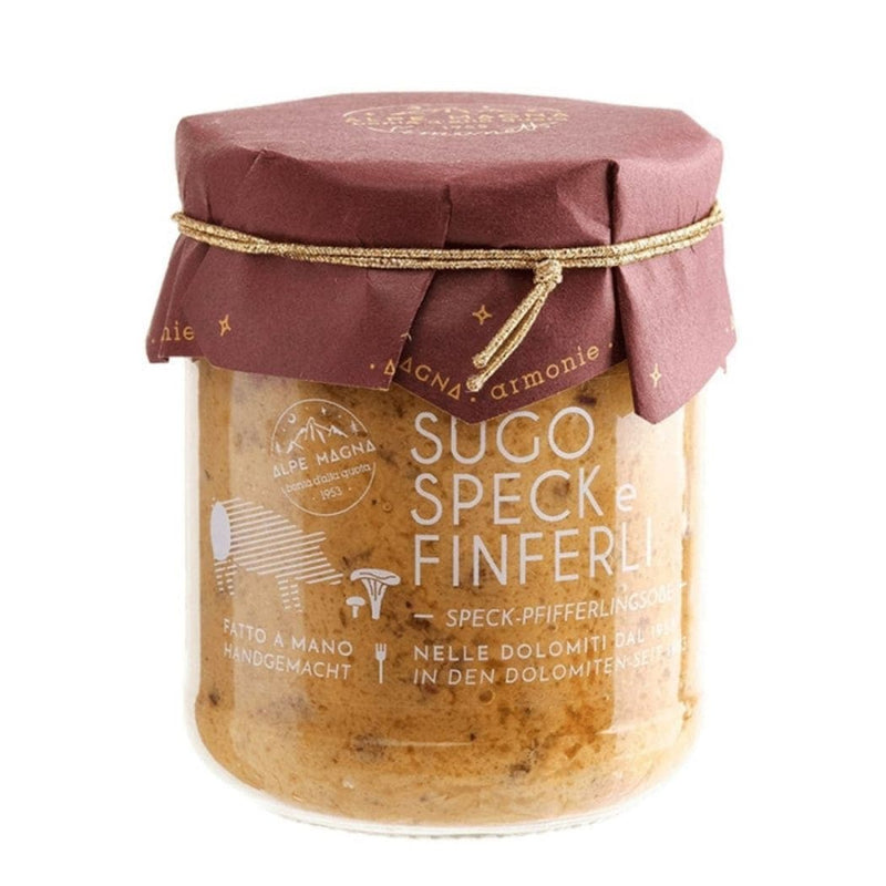 Sugo artigianale di speck e finferli vendita online a prezzi competitivi su www.finetaste.it